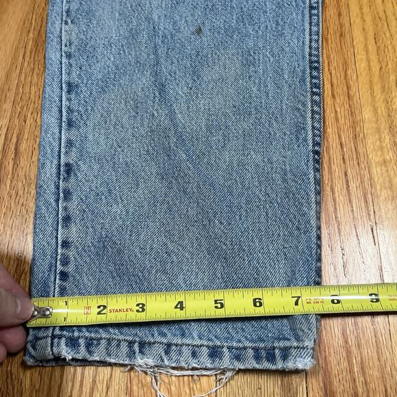 VTG 90s Levi's 550 Orange Tab Jeans Mens 37x30 Relaxed Fit Tapered Wear Distress - Picture 6 of 12